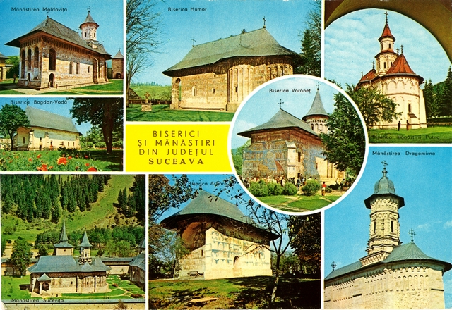 126_1 - Manastirea Moldovita, Biserica Bogdan-Voda, Man. Sucevita, Bis. Humor, Bis. Voronet, Bis. Arbore, Bis. manst. Putna, Man. Dragomirna, Turla bisericii